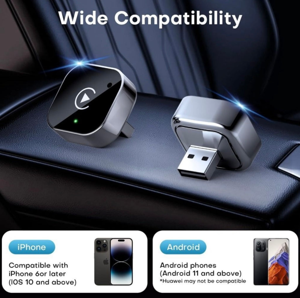 2-in-1 Wireless CarPlay & Android Auto
