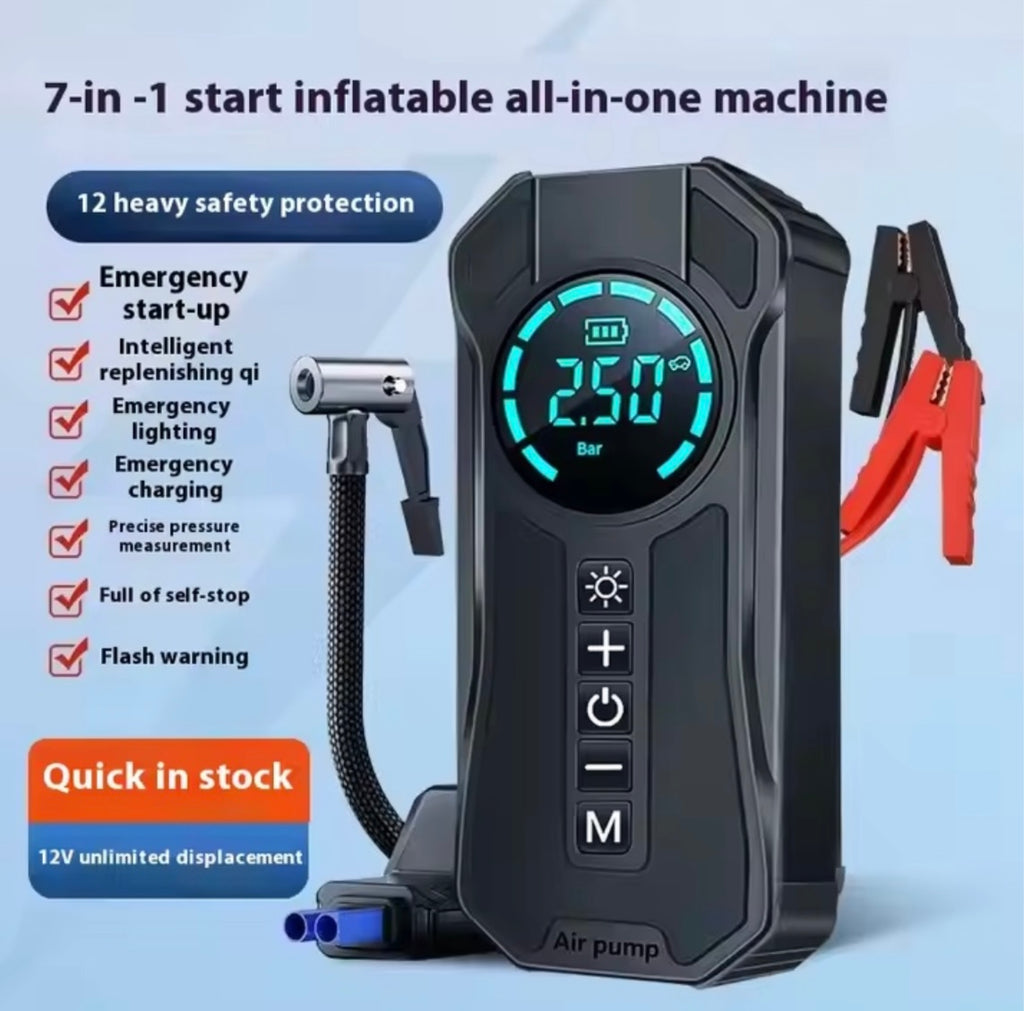 Portable 2-in-1 jump starter & Car tire inflator