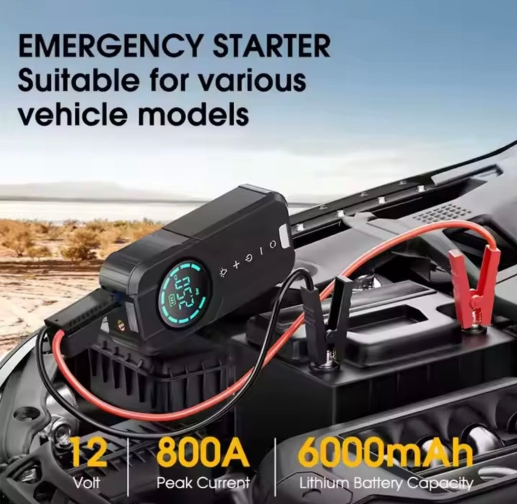 Portable 2-in-1 jump starter & Car tire inflator