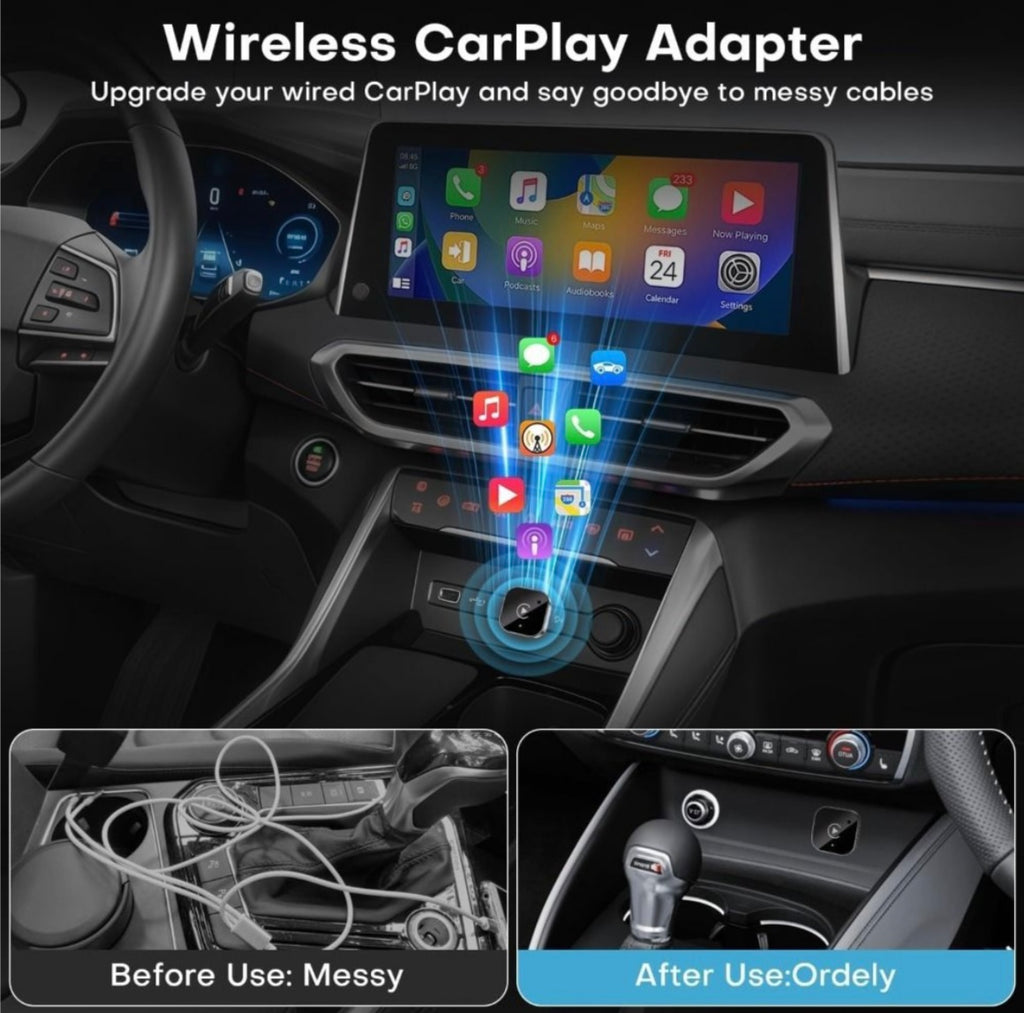 2-in-1 Wireless CarPlay & Android Auto